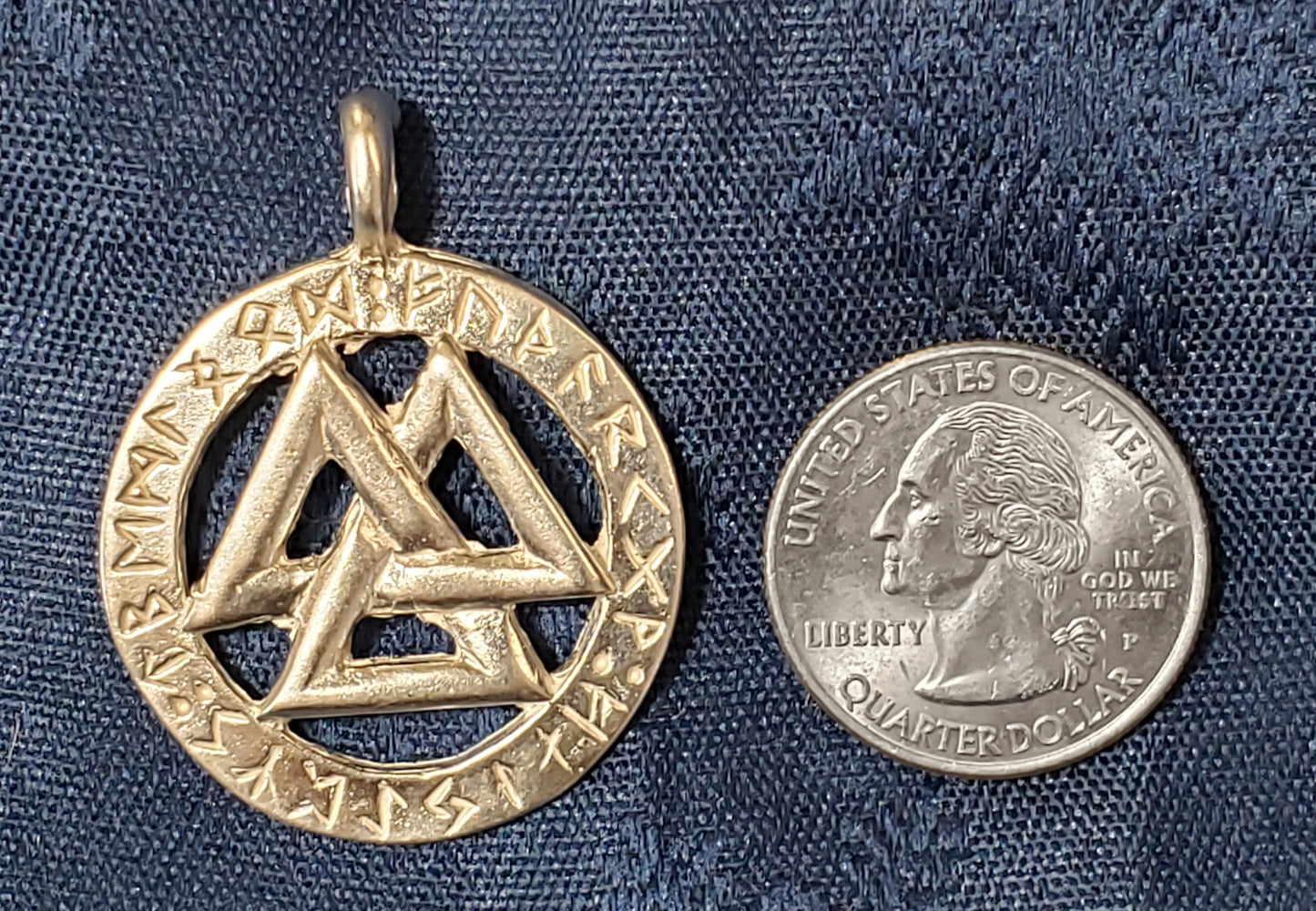 Valknut w Rune Ring - 5141B