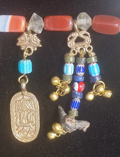 Bead Hanger - Double Bird Head with Triple Rings - 5309B