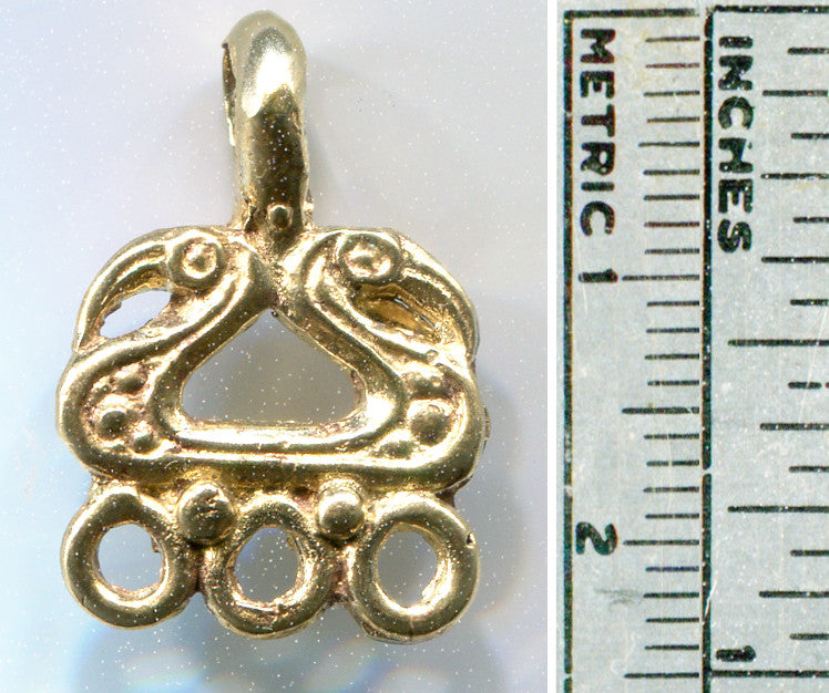 Bead Hanger - Double Bird Head with Triple Rings - 5309B