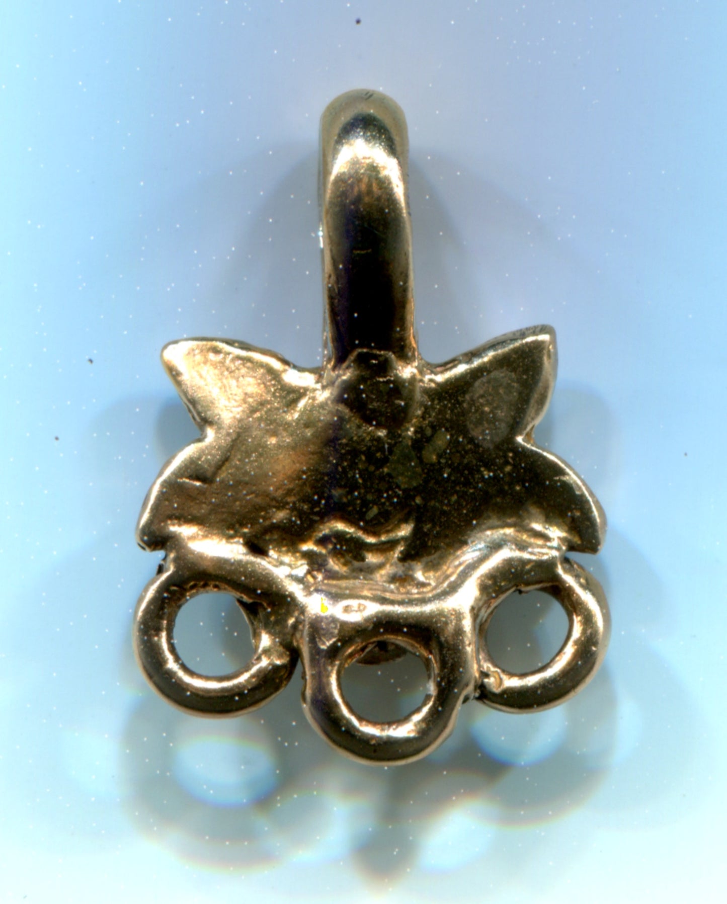 Bead Hanger - Borre Style Cat with Triple Ring - 5313B