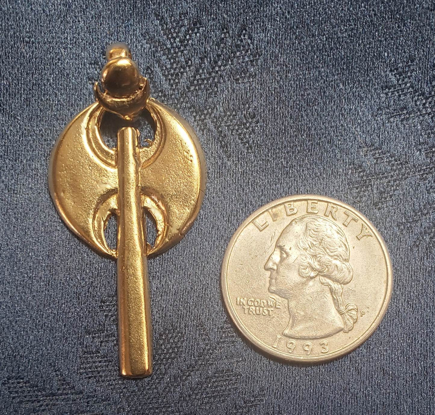 Moon Labrys Pendant with Sun/Moon Bale - 5705B