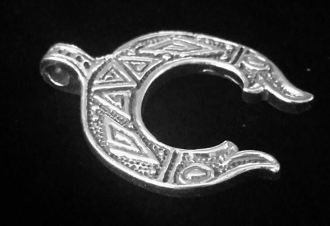 Lunula / Lunitsa with Double Dragon Zoomorphic Animal Heads - Slavic Pagan - 5010S