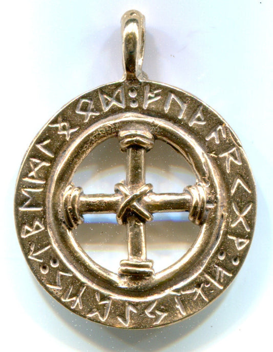 Solar Cross with Futhark Ring - 5160B