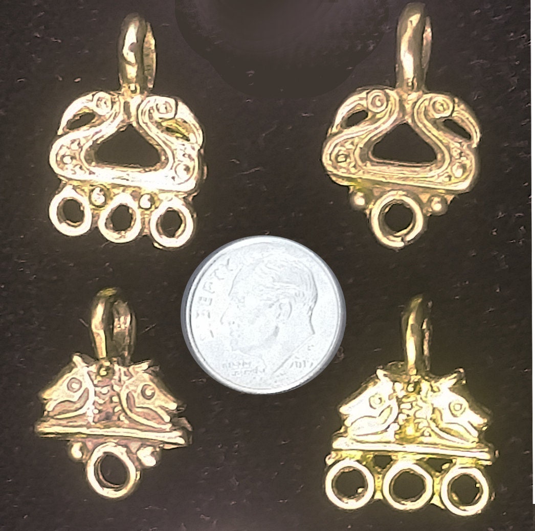Bead Hanger - Double Horse Head with Single Ring - 5308B