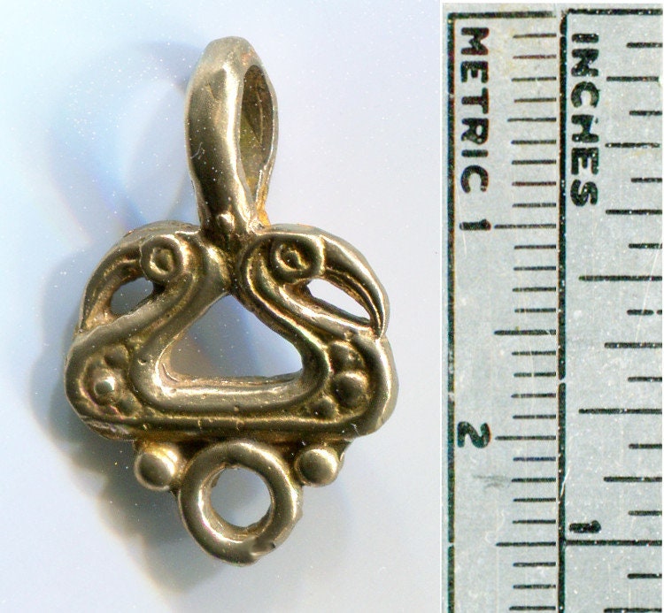 Bead Hanger - Double Bird Head with Single Ring - 5310B