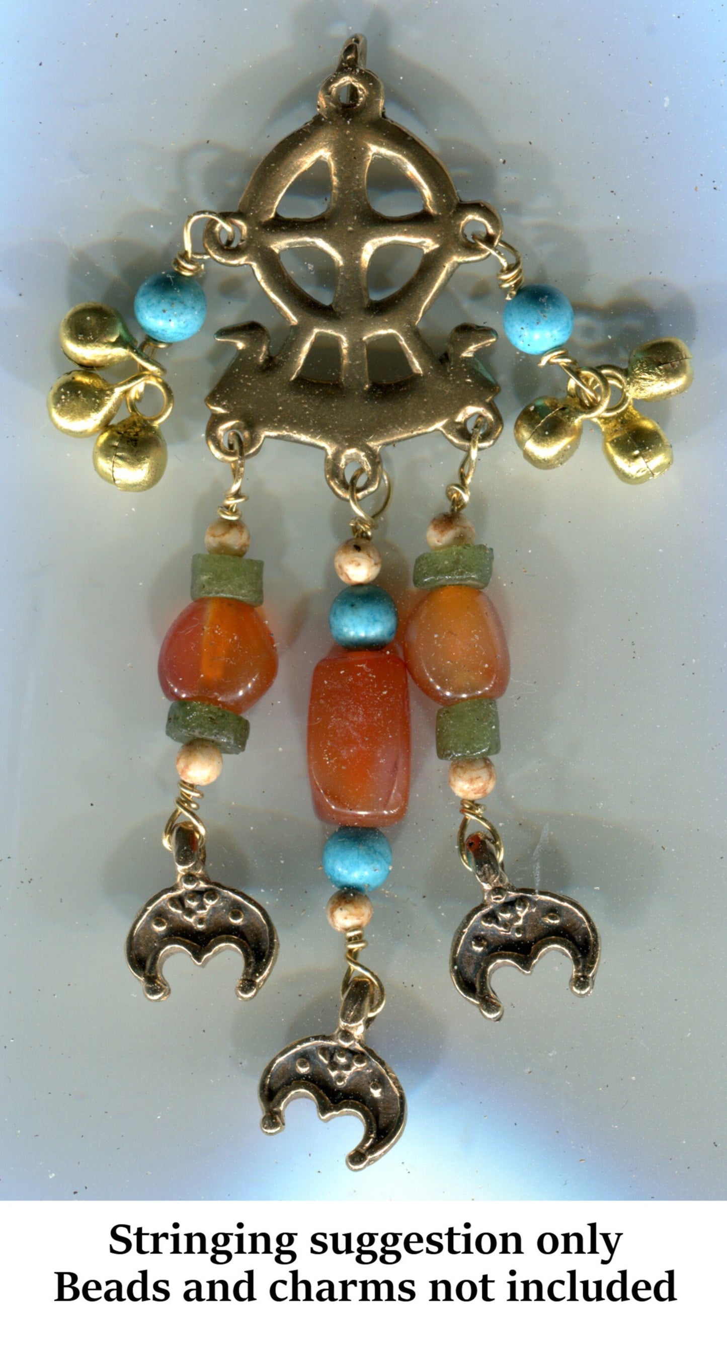 Norse / Viking Chatelaine / Bead Hanger - Solar Cross - Sunboat - 5129S
