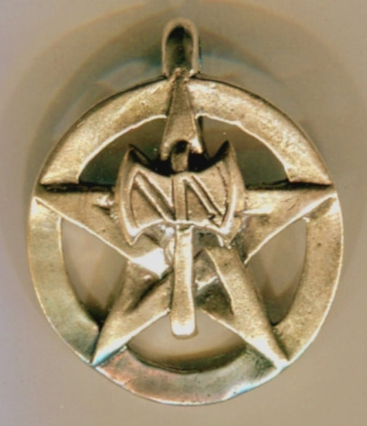 Pentagram with Labrys - 5524B