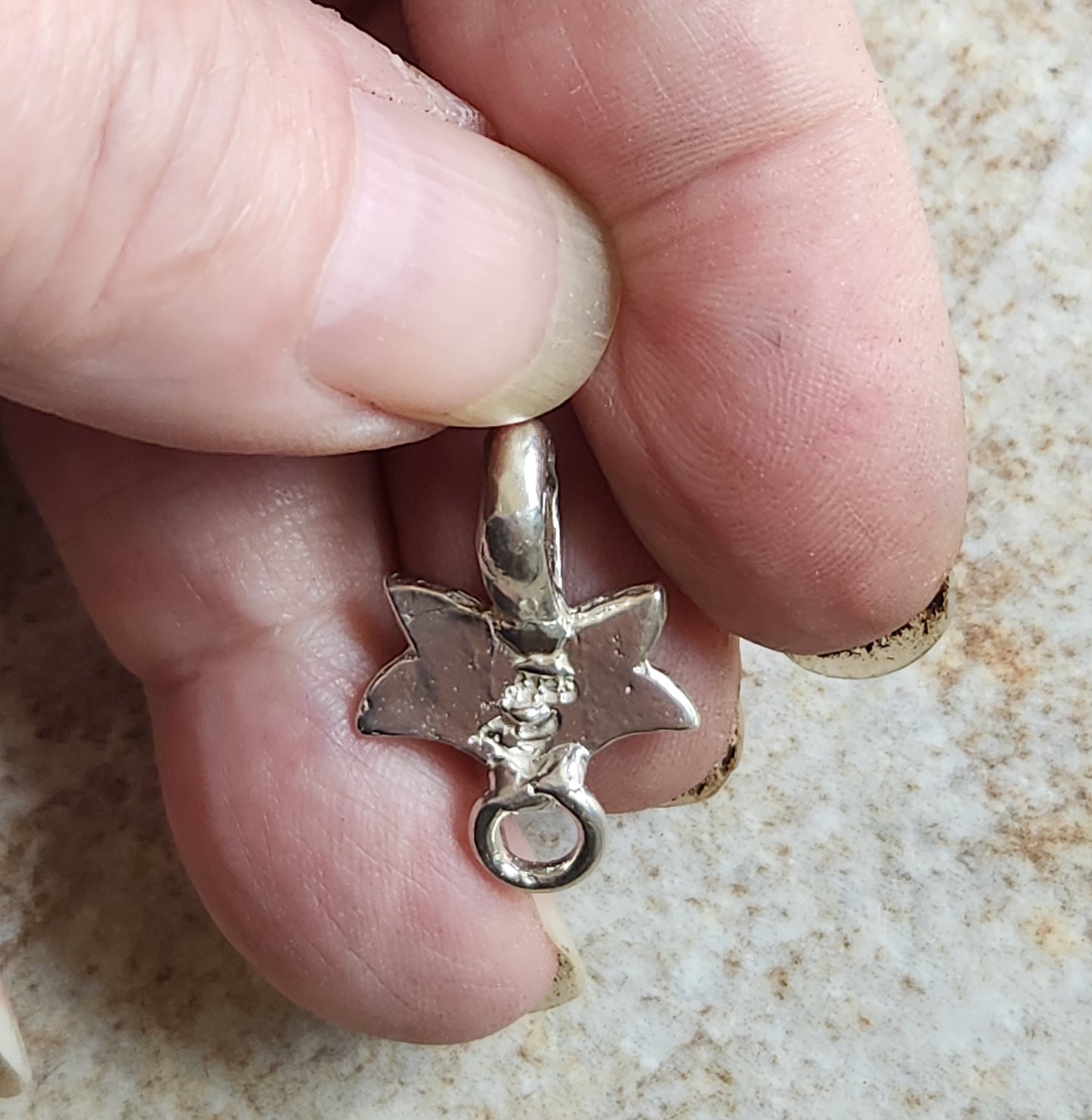 Bead Hanger - Borre Style Cat with Single Ring - 5312S