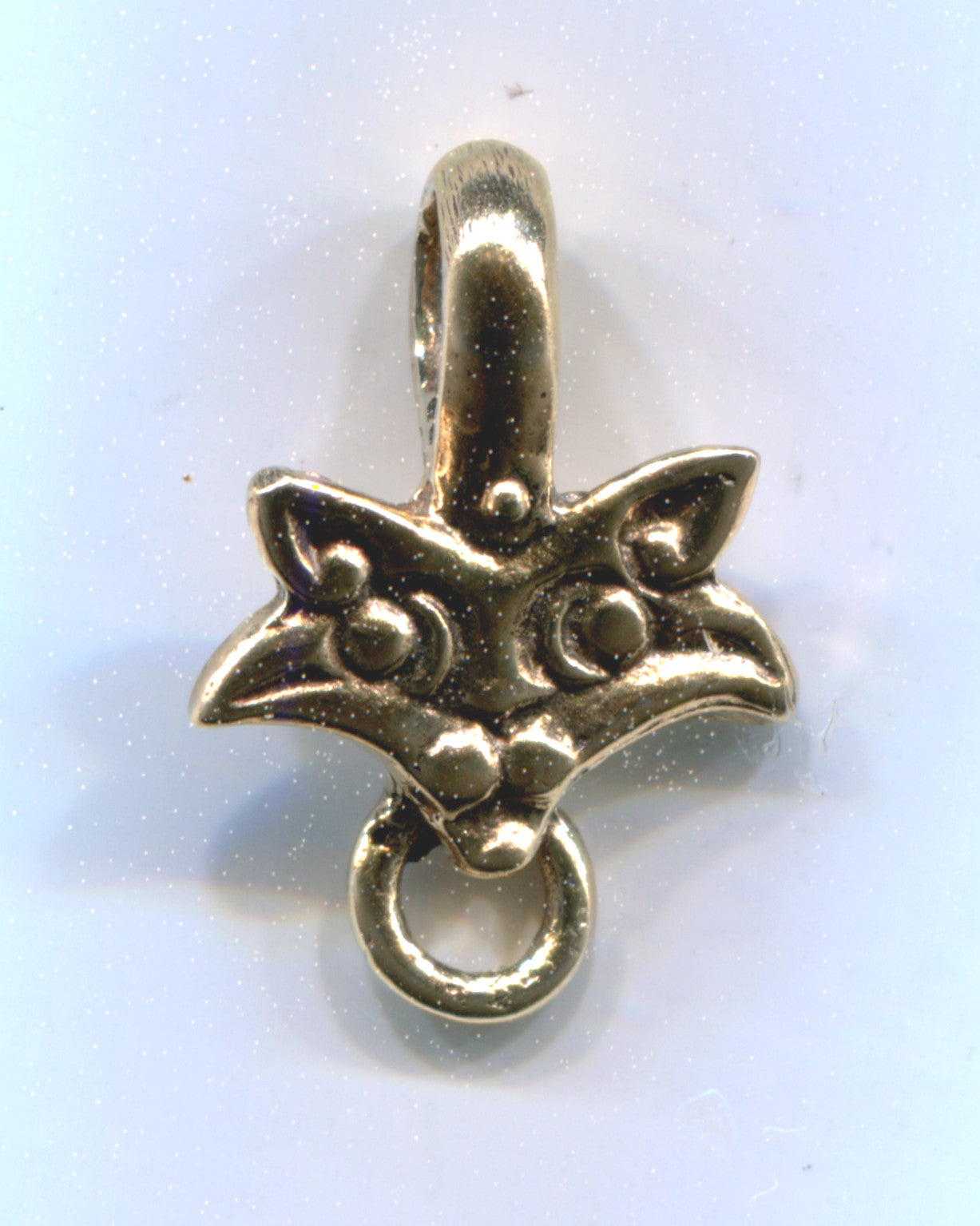 Bead Hanger - Borre Style Cat with Single Ring - 5312S