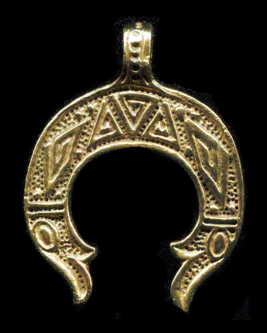 Lunula / Lunitsa with Double Dragon Zoomorphic Animal Heads - Slavic Pagan - 5010B