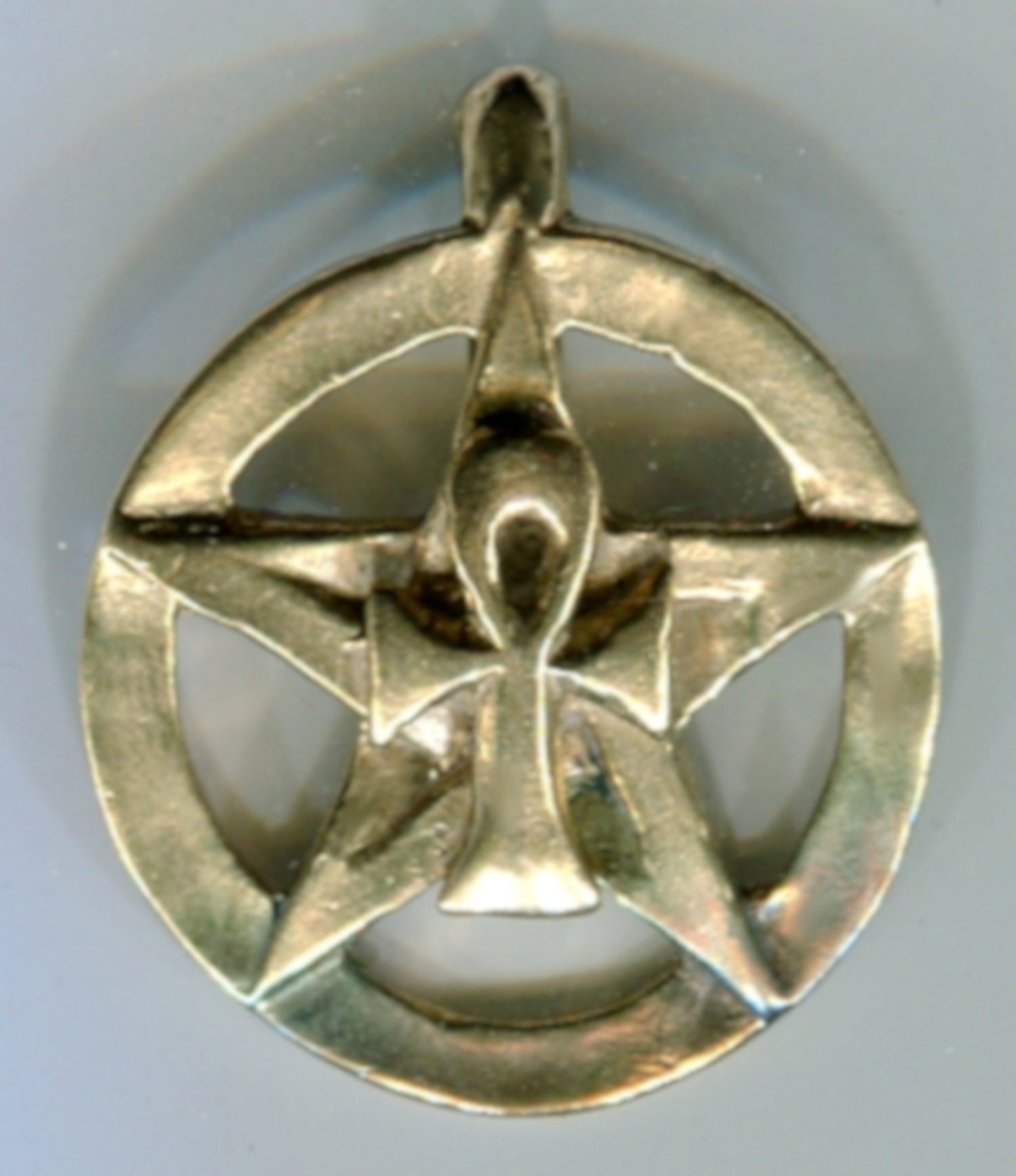 Pentagram with Ankh - Lg - Br - 5502B